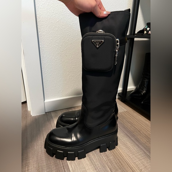 Prada Monolith Platform Riding Boot - Picture 3 of 9